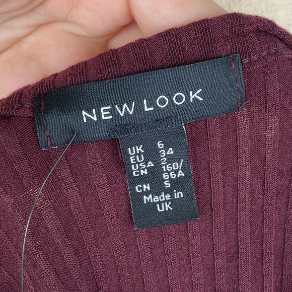 NWT New Look Frill Shoulder Top Size 2 - Picture 3 of 5